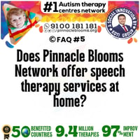 Does Pinnacle Blooms Network offer speech therapy services at home?